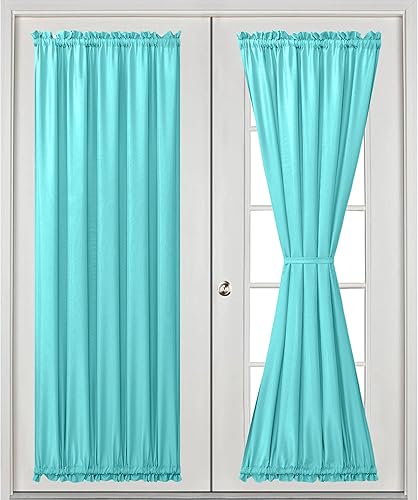Miniatura 274 de Hiasan Cortinas para ventana de puerta delantera, bolsillo para barra, cortina de privacidad semitransparente para puerta francesa, 1 panel