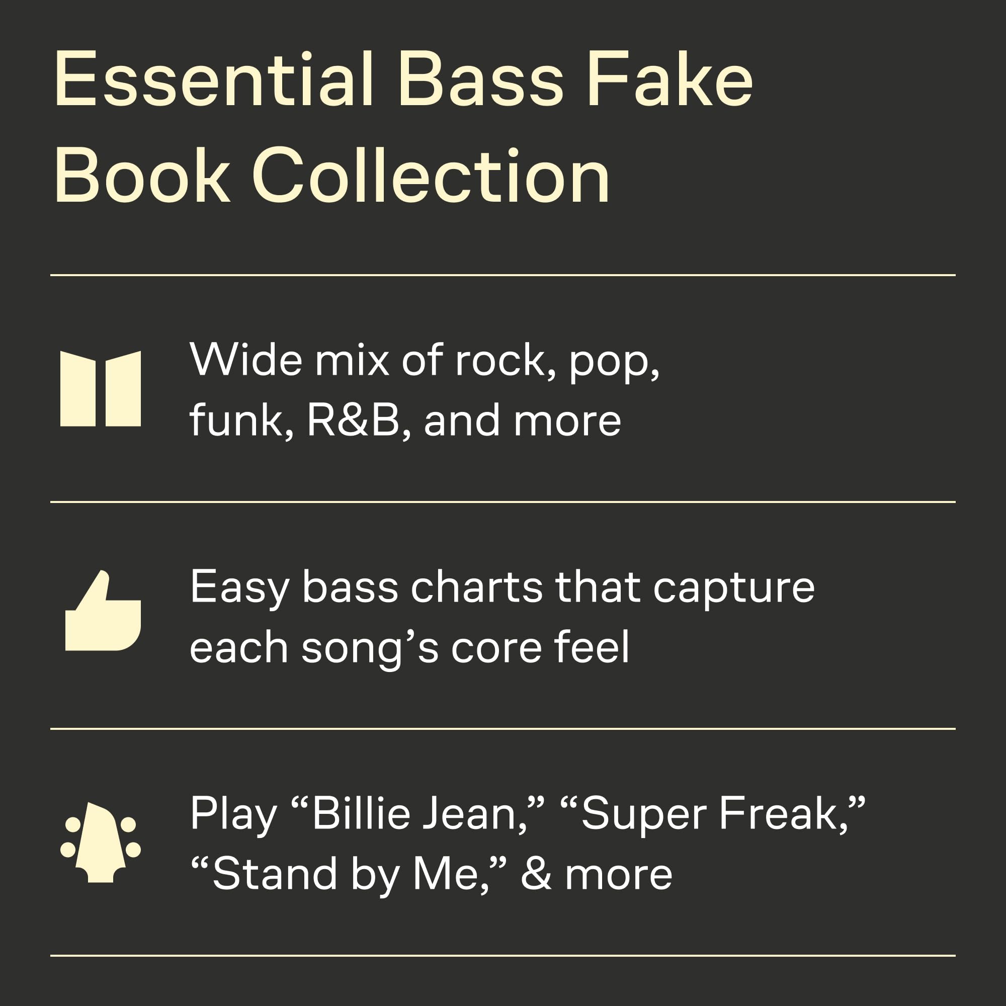 The Bassist's Fake Book 250 Songs | Raccolta per basso elettrico con tablature notazione standard simboli degli accordi e lyric cues | 250 classici ... Notation, Tab, Chord Symbols, and Lyric Cues