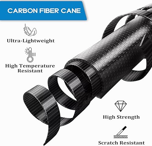 Miniatura 3 de Bastón plegable para caminar para hombres y mujeres, ultra ligero, resistente, altura ajustable, puntas de goma antideslizantes, bastón de pie,