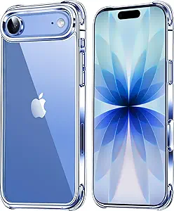 Mkeke for iPhone Air Case Clear, [Not Yellowing] [Military-Grade Drop Protection] Protective Clear for Apple iPhone 17 Air Case with Shockproof Bumper 2025