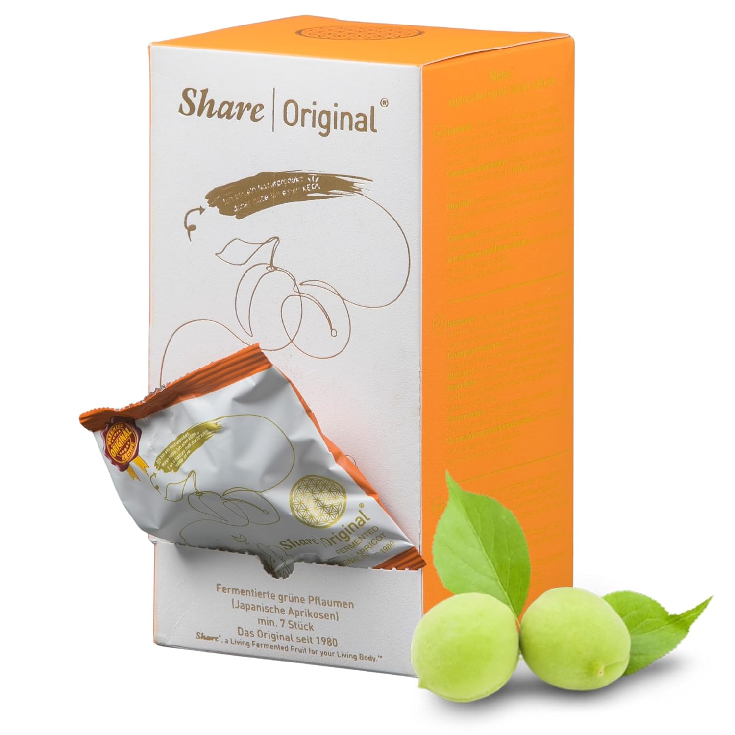 Share Original Fermented Plum Japan Apricot Pack of 7 - Green Plum Fermented Green Plums / Japanese Apricots Are Vegan Lactose Free 110g