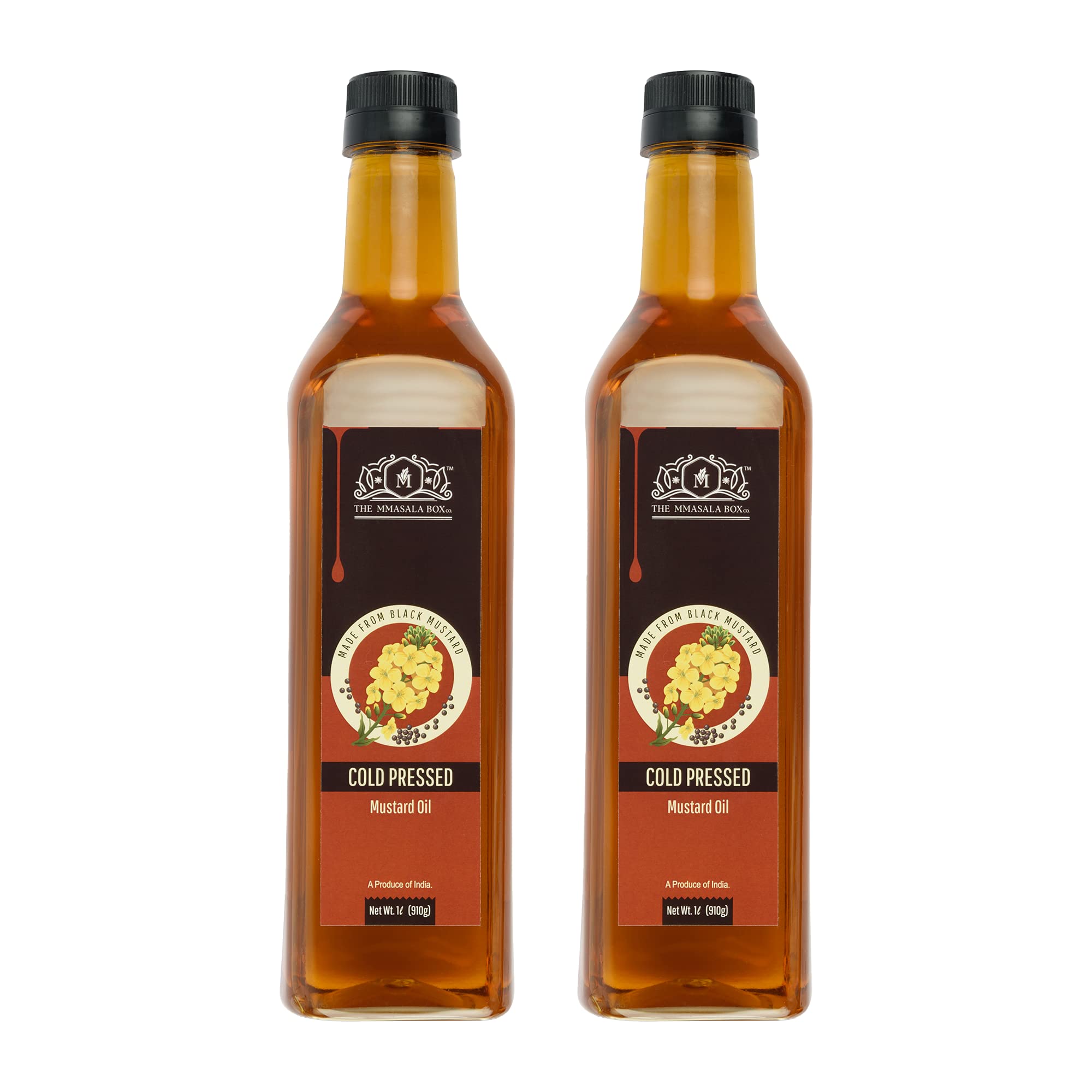 Mmasala Box Co. Natural Cold Pressed Kacchi Ghani Black Mustard Oil 1 L (Pack of 2), Kali Sarso ka Tel, Plastic Bottle, Kolhu, Chekku, Cholestrol Free, Vegan Cooking Oil, Preservative and Gluten Free (B0B4W82SP2) Amazon Price History, Amazon Price Tracker