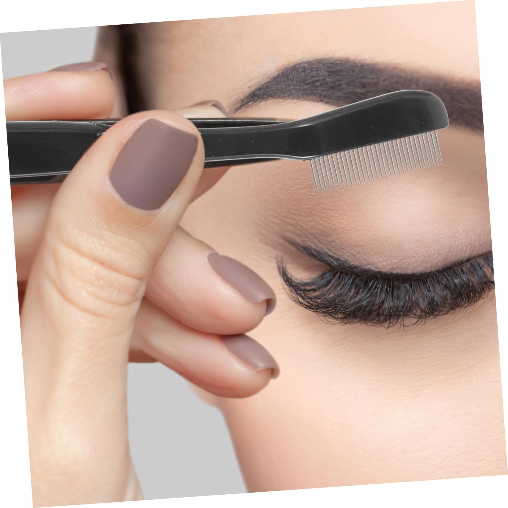 SOESFOUFU 2pcs Eyelash Eyebrow Comb Set Metal Eyelash Combs Lash Separator Tool Professional Makeup Tool for Lash Brow Styling