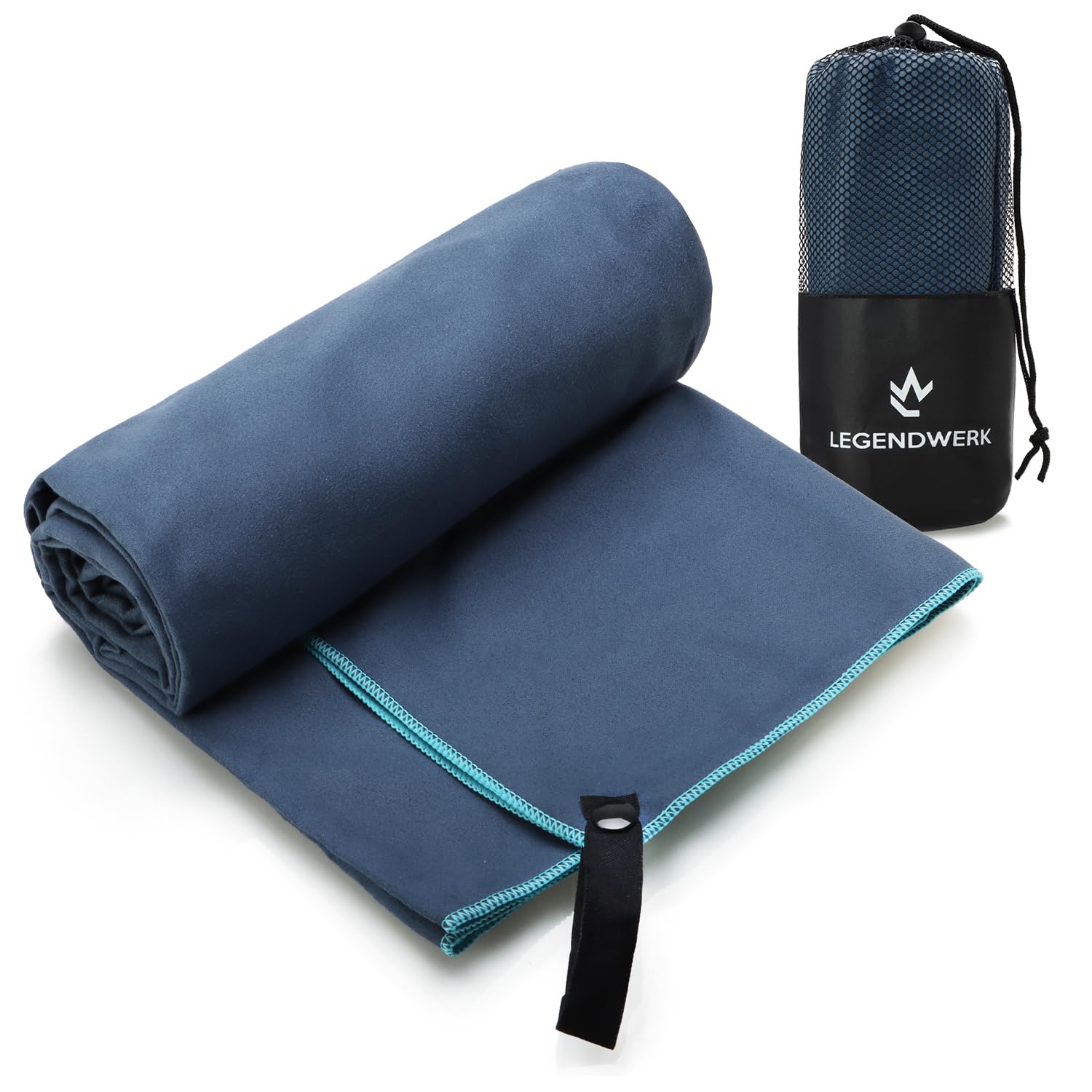 Asciugamano in Microfibra 160x80 cm – Leggero e ad Asciugatura Rapida – Ideale per Sport, Sauna, Spiaggia e Viaggio – con Passante e Borsa – Compatto e Assorbente