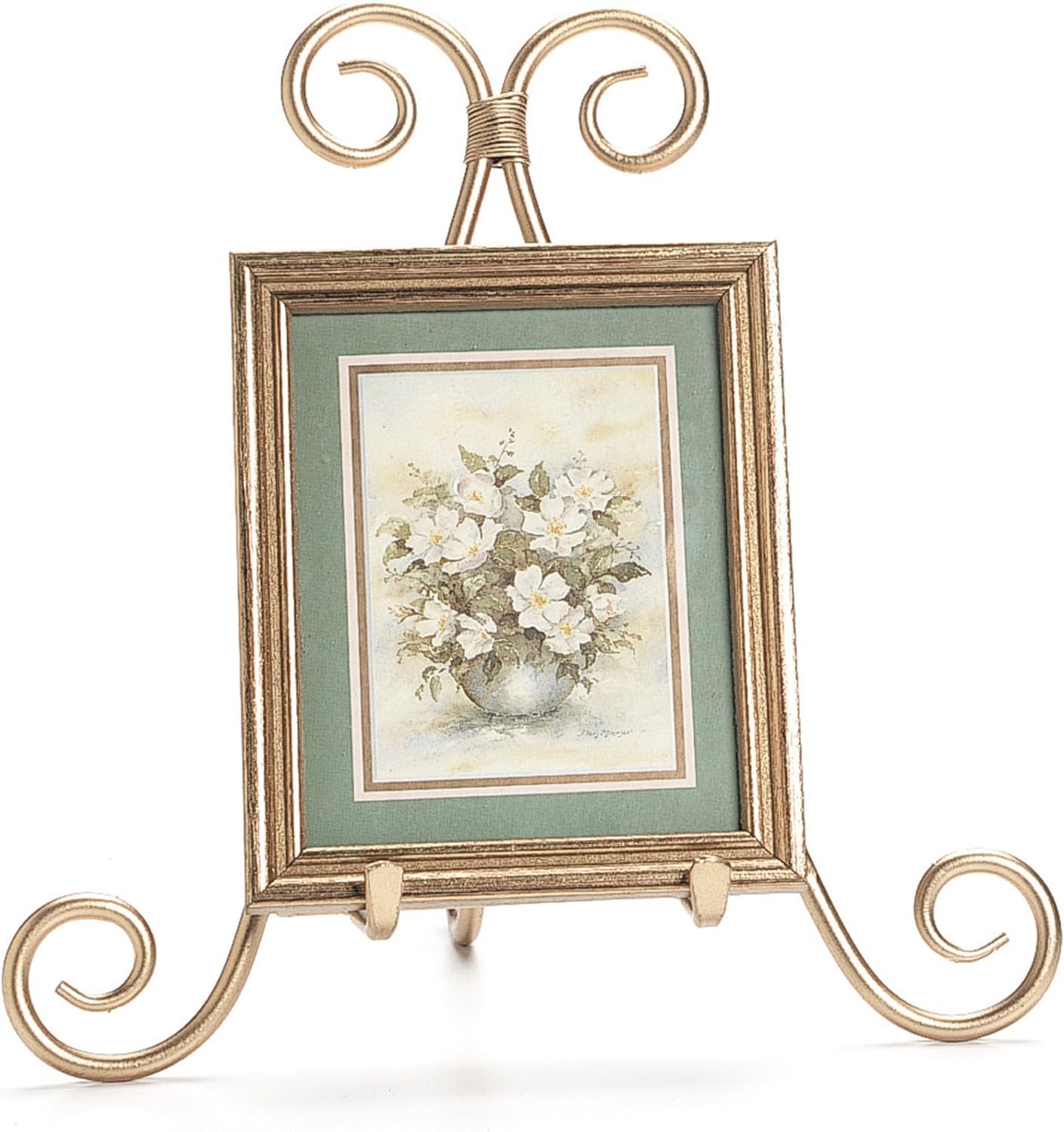 Rêvées Clive Pack of 2 Metal Display Stand – Stand for Posters, Picture Frames, and Artwork – Floor or Tabletop Use, Ideal for Home and Offices (4 Inch) 1