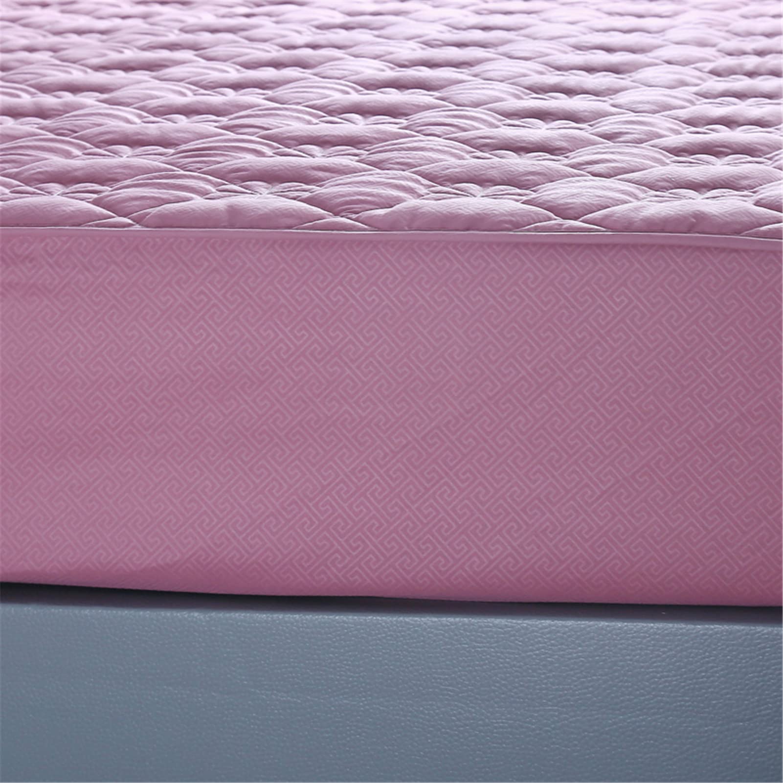 Protector Colchon, Home Protector de Colchón Acolchado, Cubrecolchón, De Fibra, Transpirable, Confortable, Cubre Colchón (Rosa Roja-1,Grueso 120x200cm)