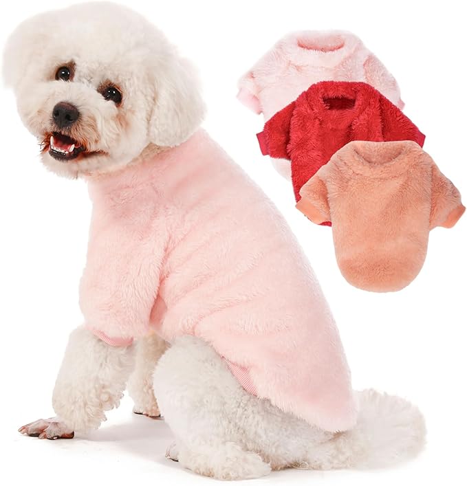 Pack of 3 Dog Sweater Clothes for Small Dogs Boy and Girl