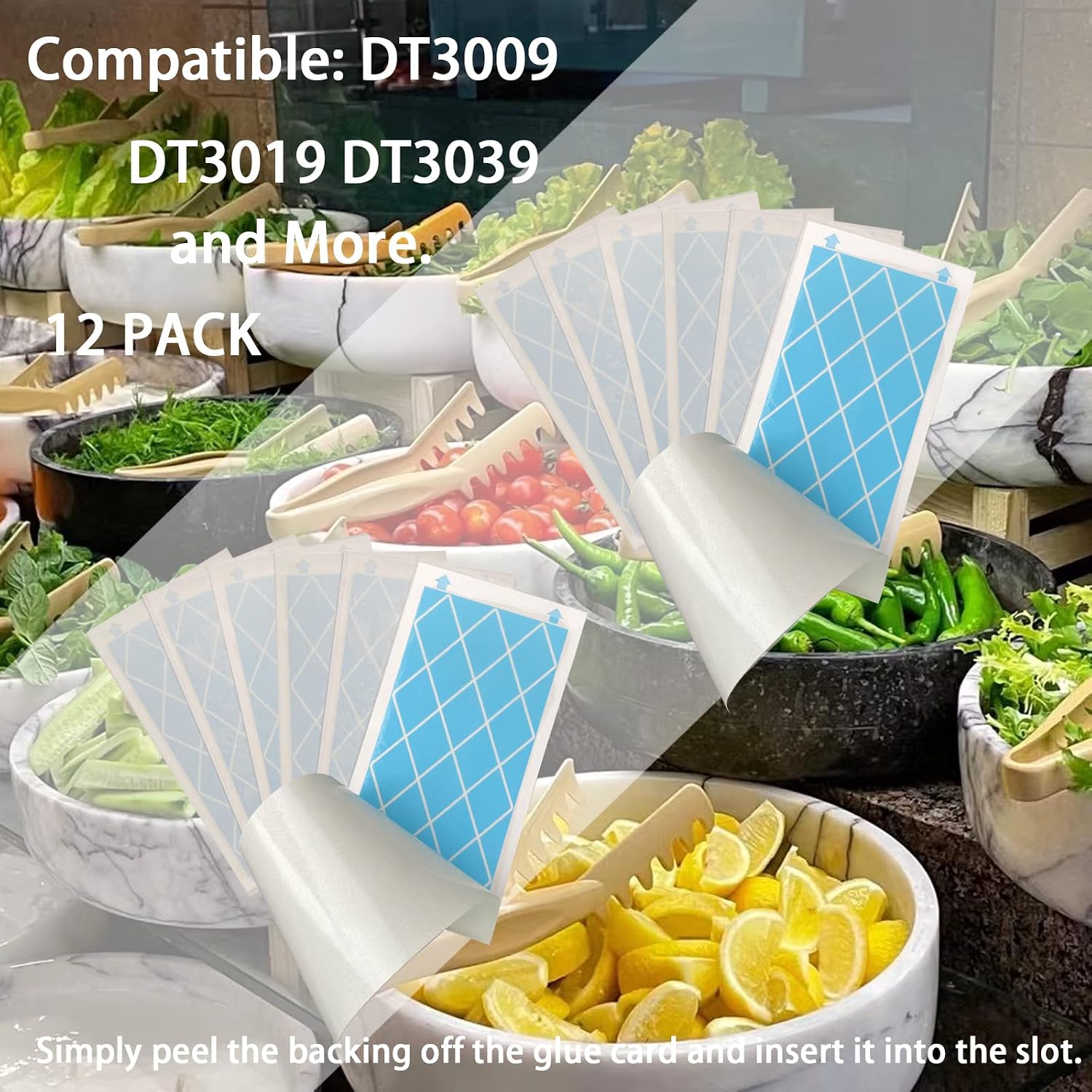 12 PCS 230093 Refill Sticky Glue Boards Compatible DynaTrap DT3009 3019 3039 and More,Indoor Sticky Cards Replacement for Model 230093
