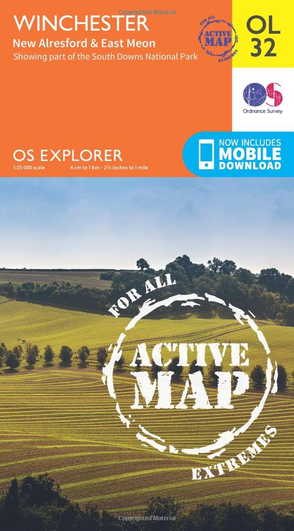 Winchester Map | Weatherproof | New Alresford & East Meon | Ordnance Survey | OS Explorer Active Map OL32 | England | Walks | Hiking | Maps | Adventure