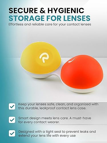 Miniatura 6 de SPORTS WORLD VISION Lentes de contacto Almacenamiento de Viaje Estuches planos Agarre Suave a Granel Comprar Caja Tornillo Top Marcada R & L  1 Pcs