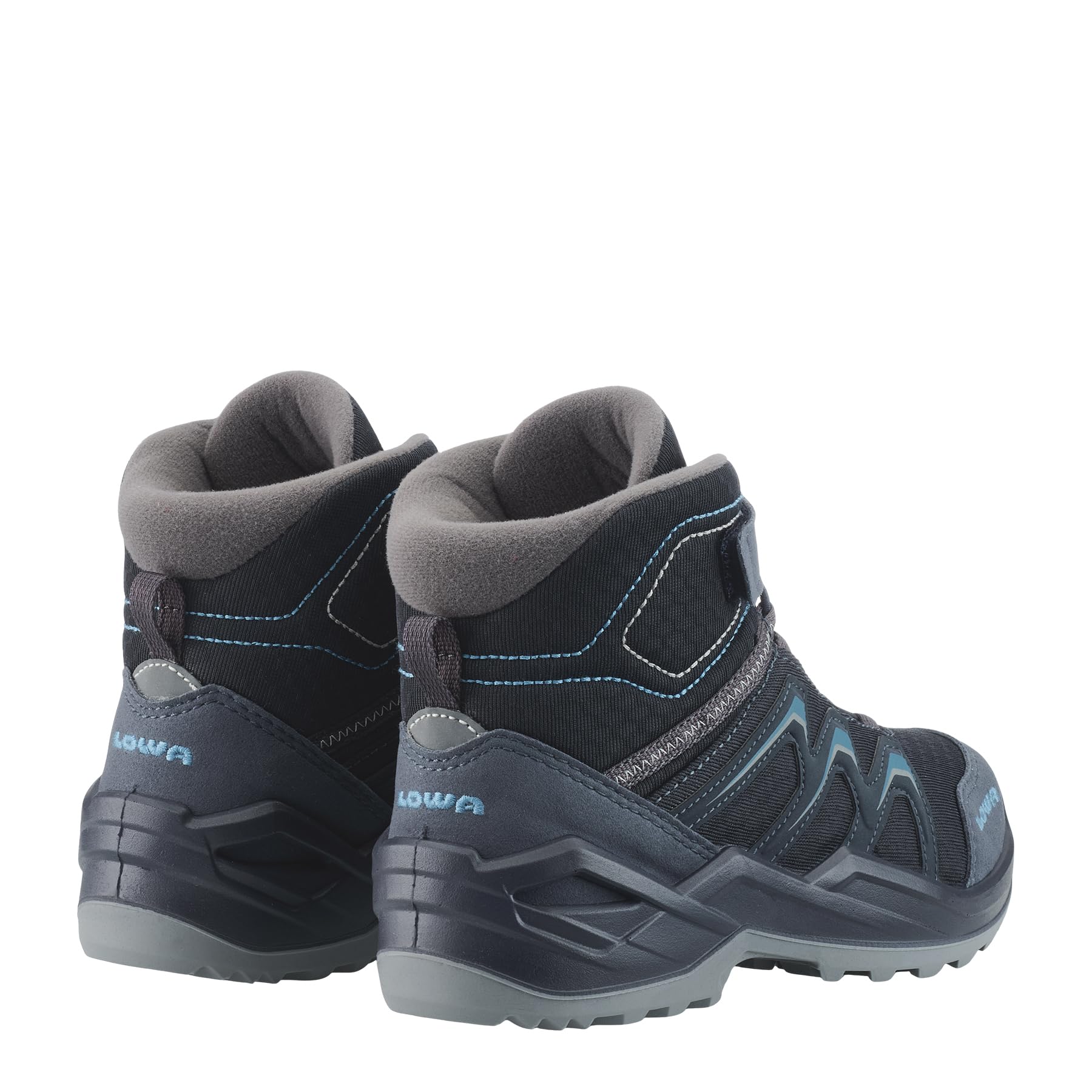 LOWA Maddox Warm GTX Mid Jr Klettstiefel Blau