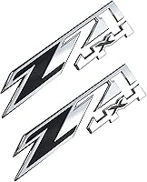 Vista 8 de Aimoll 2 piezas. Emblemas Z71 4x4 para GMC Chevy Silverado Sierra Tahoe Suburban Nuevo 1500 2500 3500 Vinilo (Cromo Rojo)