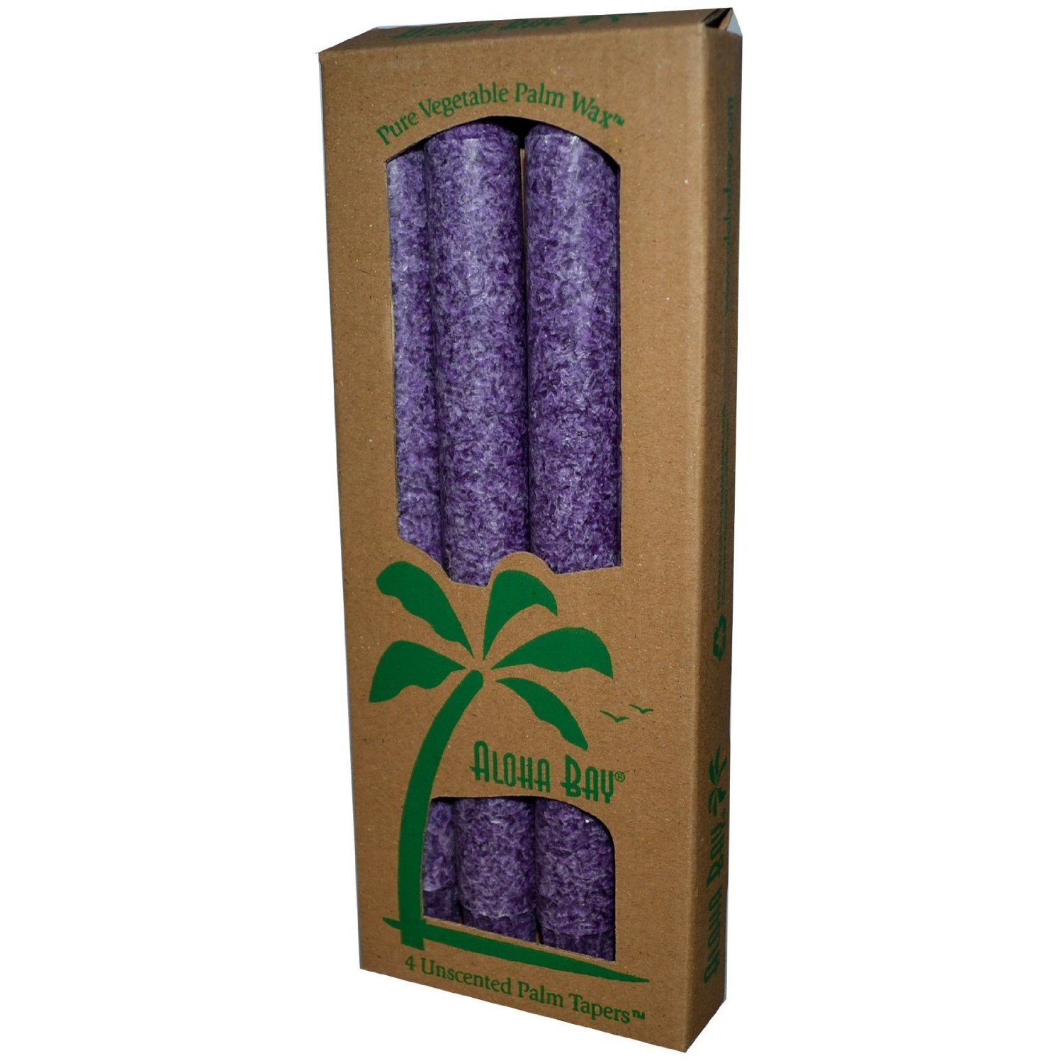 Aloha Bay Palm Tapers Unscented Violet Candles 4 Pack(s)
