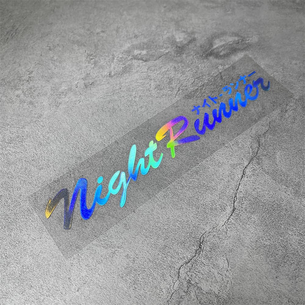 Autocollants décoratifs en vinyle laser 80x14,5 cm pour pare-brise