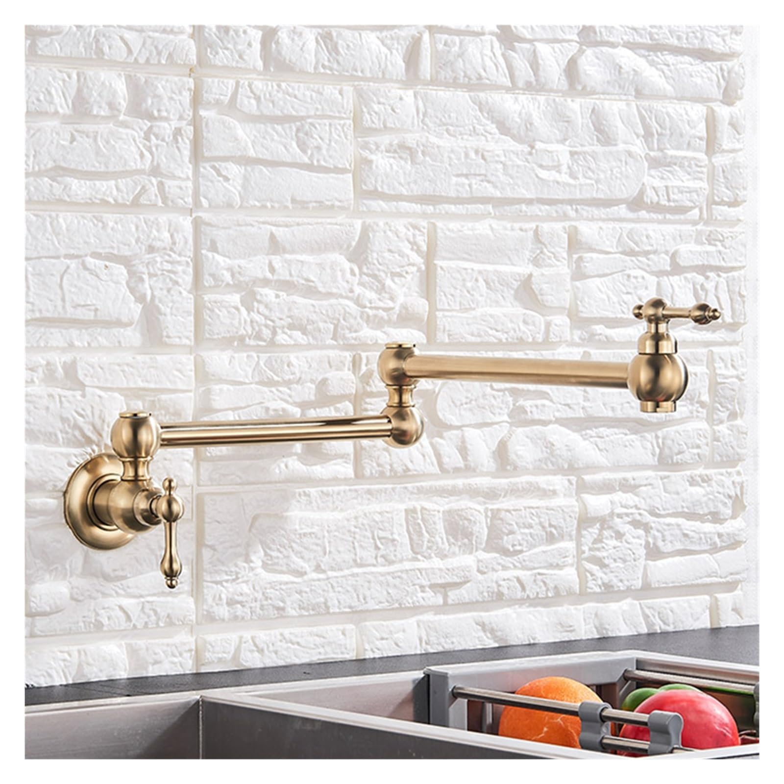 Robinet de cuisine articulé à eau froide avec poignée unique ergonomique