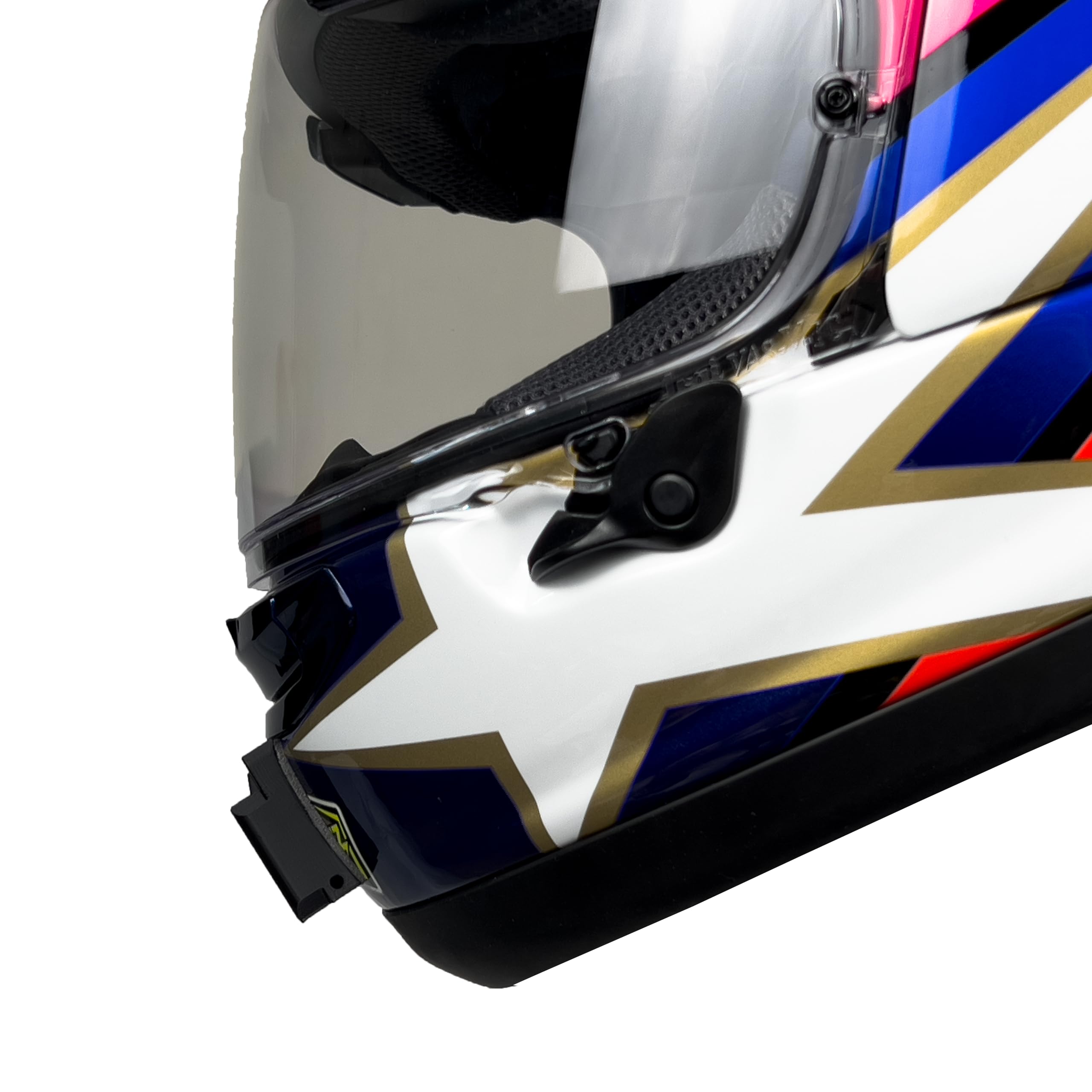 JINGXIN Specjalnie zaprojektowane mocowanie podbródka do kasku Arai Rx7x, z samoprzylepnymi uchwytami na kask z mocowaniem na klamrę, pasuje do kamer sportowych GoPro Hero 13 12 11 10 Max 9 8 7 6 5