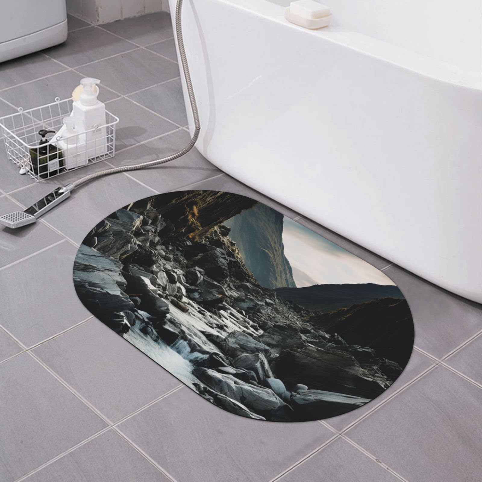 Tapis de bain diatomée super absorbant et séchage rapide pour la douche