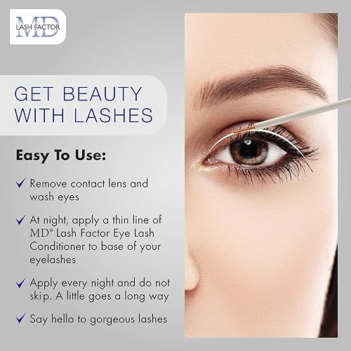 Miniatura 5 de MD Lash Factor - Suero de crecimiento de pestañas  Mejora tus pestañas naturales para un aspecto más completo, más largo y denso  Potenciador de