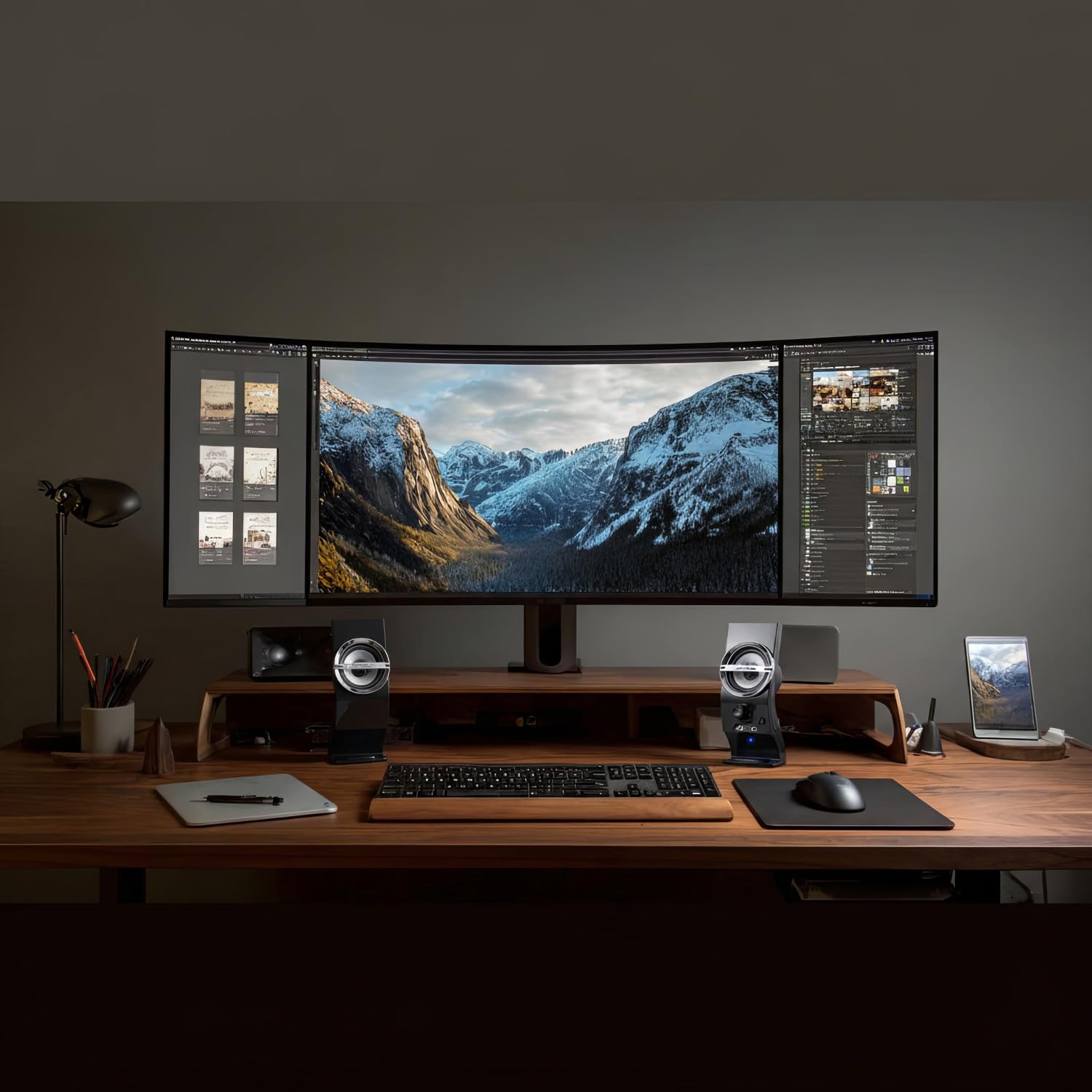Audiocore AC805 Eleganckie Głośniki Stereo 2.0, Czarno-Srebrne do Komputera, Podświetlane LED Gamingowe do Laptopa na USB 6W, MiniJack