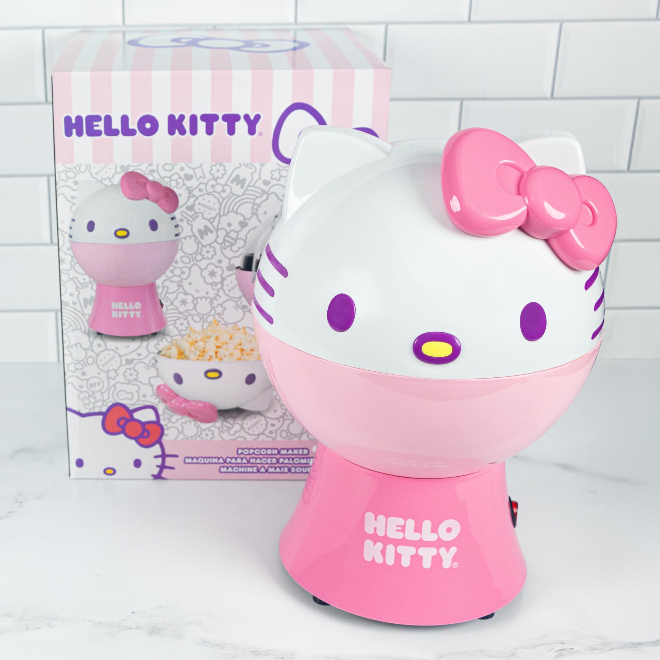 Uncanny Brands Star Wars R2D2 Popcorn Maker- Fully Operational Droid Kitchen Appliance: Hello Kitty