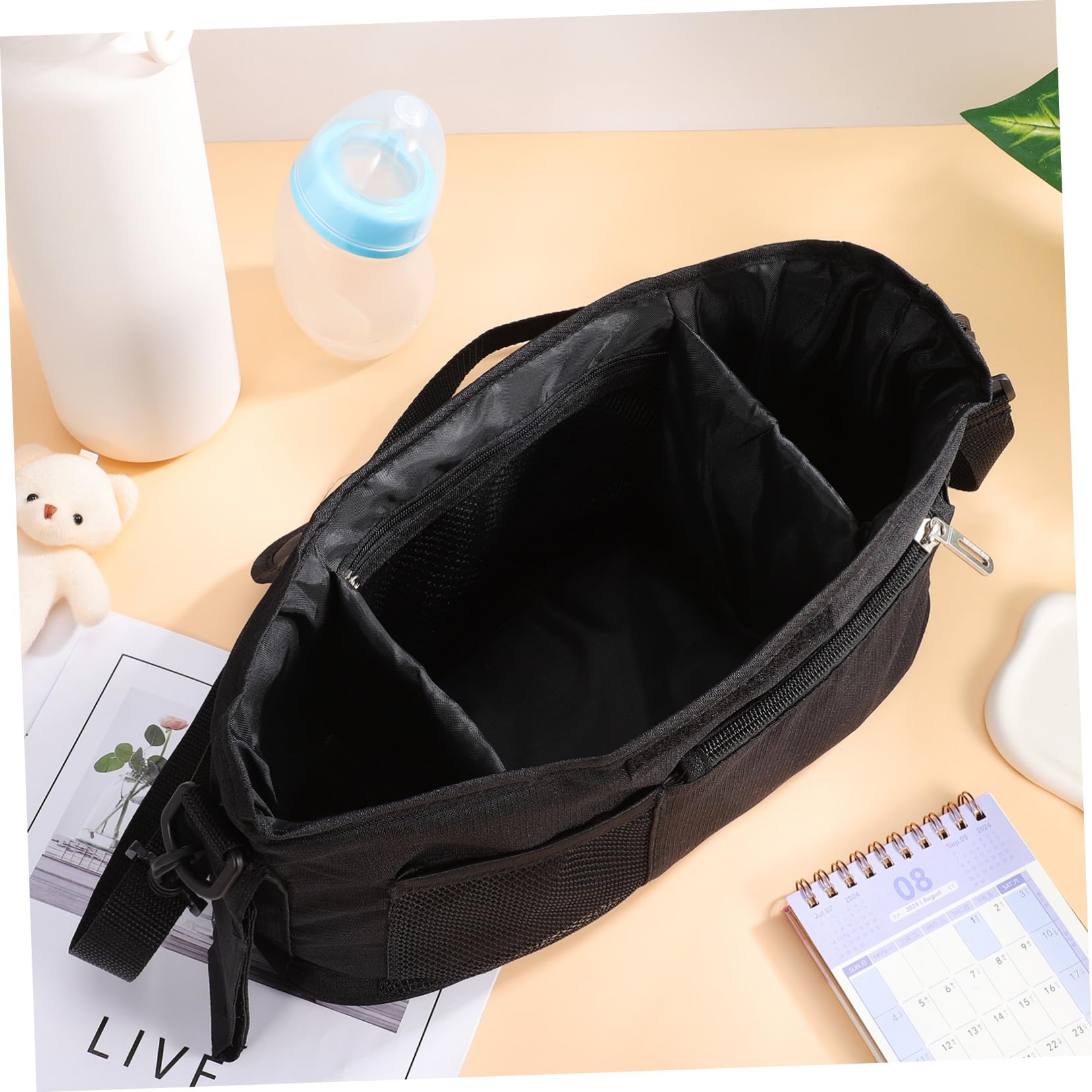 SHOWERORO Portaoggetti Per Passeggino Organizer Capacità Borsa Per Accessori Essenziali Come Pannolini E Biberon Design Multifunzionale Scomparti Interni