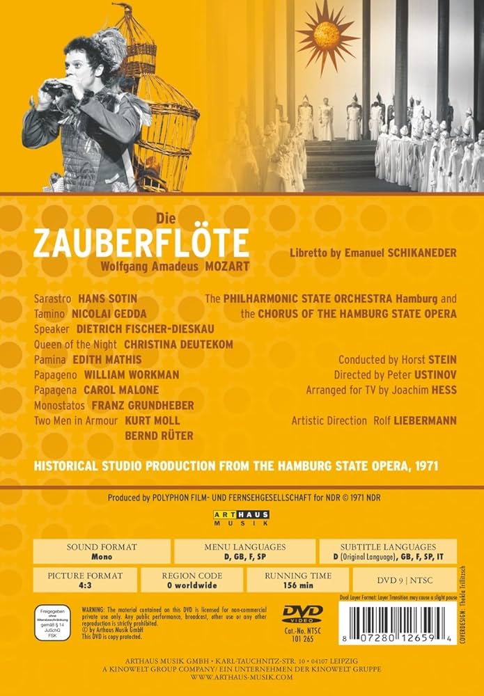 Amazon.com: Mozart - Die Zauberflote : Nicolai Gedda
