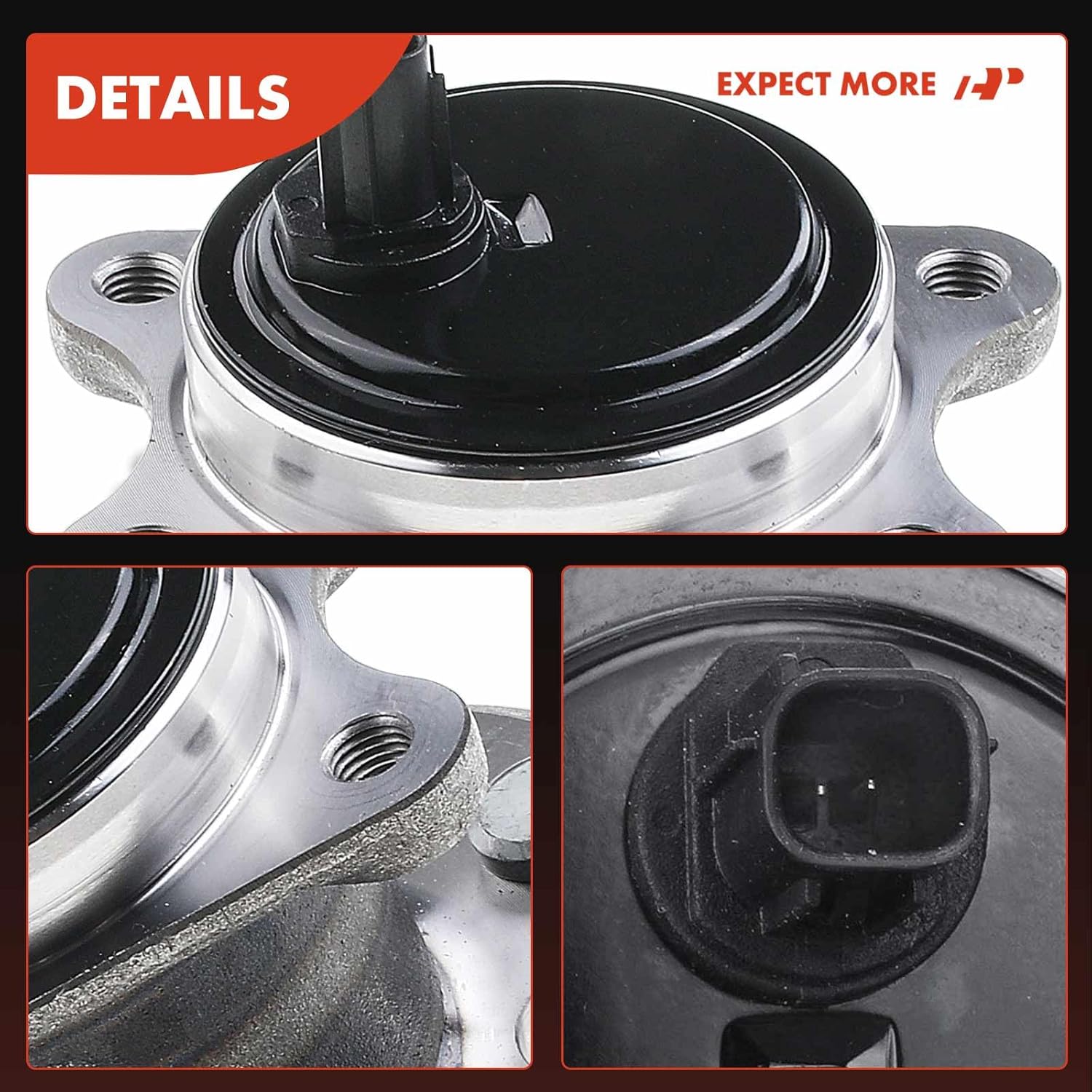A-Premium 2 x Rear Wheel Bearing and Hub Assembly with ABS & 5-Lug Compatible with Lexus ES300h 2013-2018, ES350 2013-2014, ES350 2015-2018