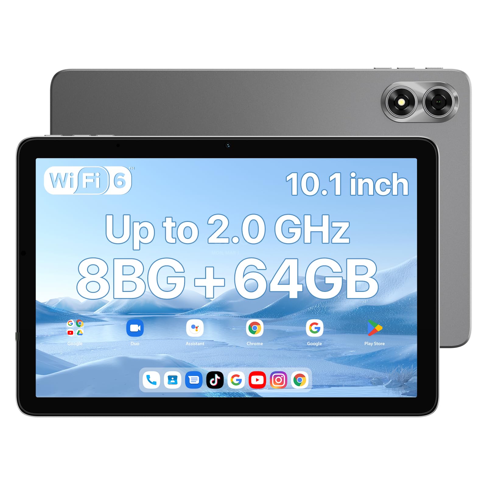 UMIDIGI Tablet G1 Tab 2025, 8(4+4) GB+64GB 1TB Expand, 5G/2.4G WiFi, Tableta HD de 10.1 pulgadas con procesador de cuatro núcleos hasta 2.0 GHz, 6000mAh, Cámara dual, BT, 1280 * 800