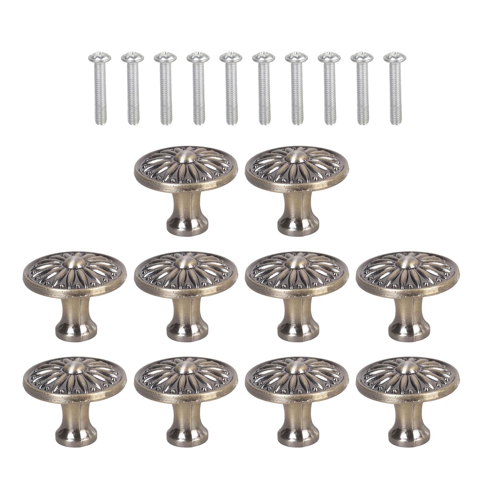 ZBIianxer European Retros Single Hole Round Cabinet Door Furniture Handles Knob Pull Desk Drawer for Cupboard and Wardrobe Multipurpose Drawer Handles