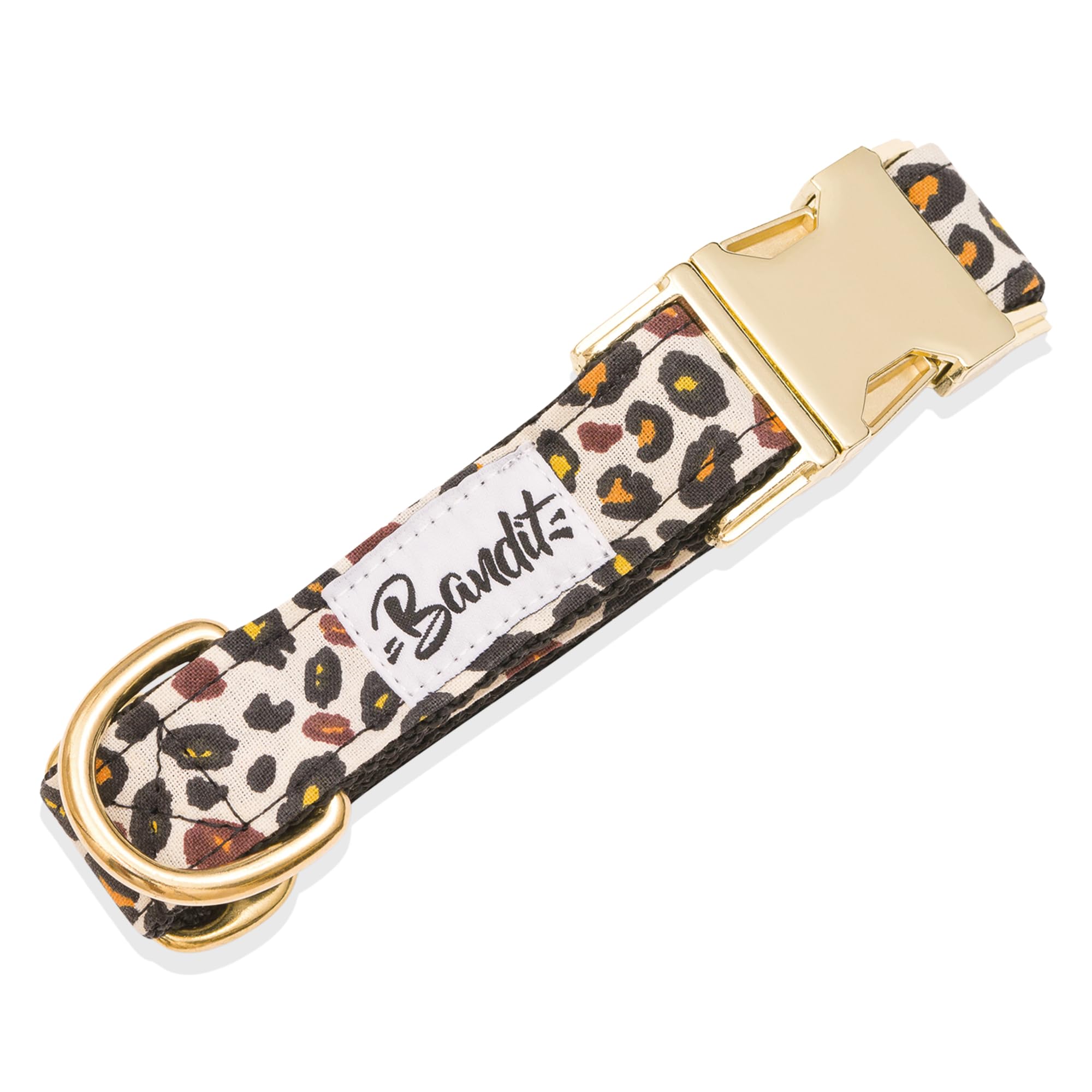 Bandit - Collier pour Chien - Taille L - Tour de Cou 40-63cm - Bouclerie en Laiton Haute Qualité - Résistance à la Rupture de 300kg - Lavable en Machine - Made in France - Wild Wild Wouf