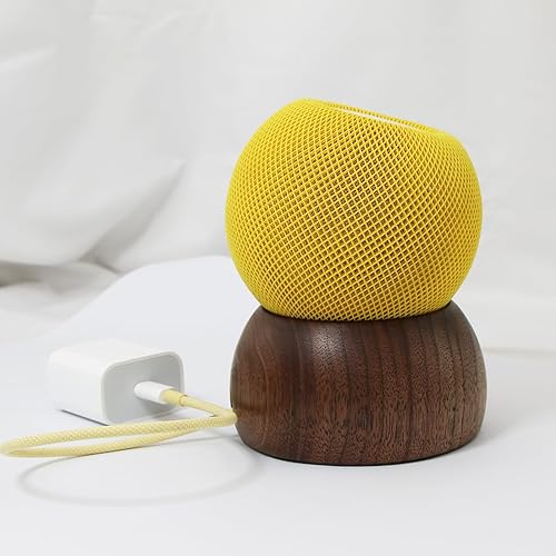 Miniatura 7 de NewFantasia Soporte de madera de nogal compatible con Homepod mini, diseño de cable integrado, soporte de madera maciza para Homepod mini
