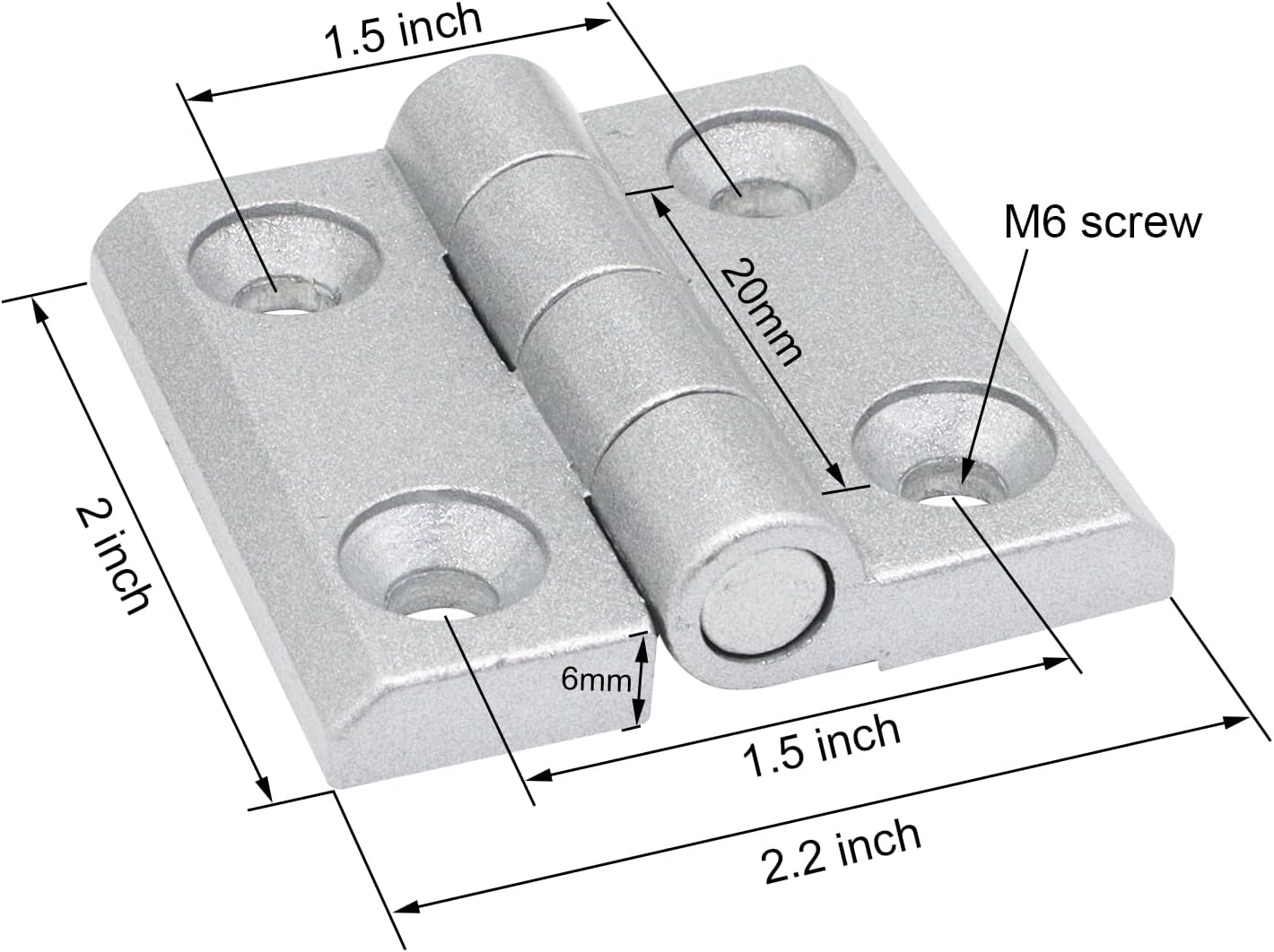 4Pcs 15 Series Aluminum Extrusion Profile Pivot Hinges Bracket with Bolt Nuts for 15 Inch, 1515 Series Extruded Aluminum Connectors