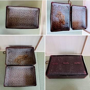 葛籠　カルトナージュ　バスケット　こおり 行李　つづら　レア　和服　革　トランク 葛籠 カルトナージュ バスケット こおり 行李 つづら レア 和服