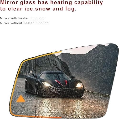 Miniatura 6 de Reemplazo de cristal del espejo calefactable del lado izquierdo del conductor para Mercedes-Benz SCClase E W212 W204 W221 - Para espejo lateral del