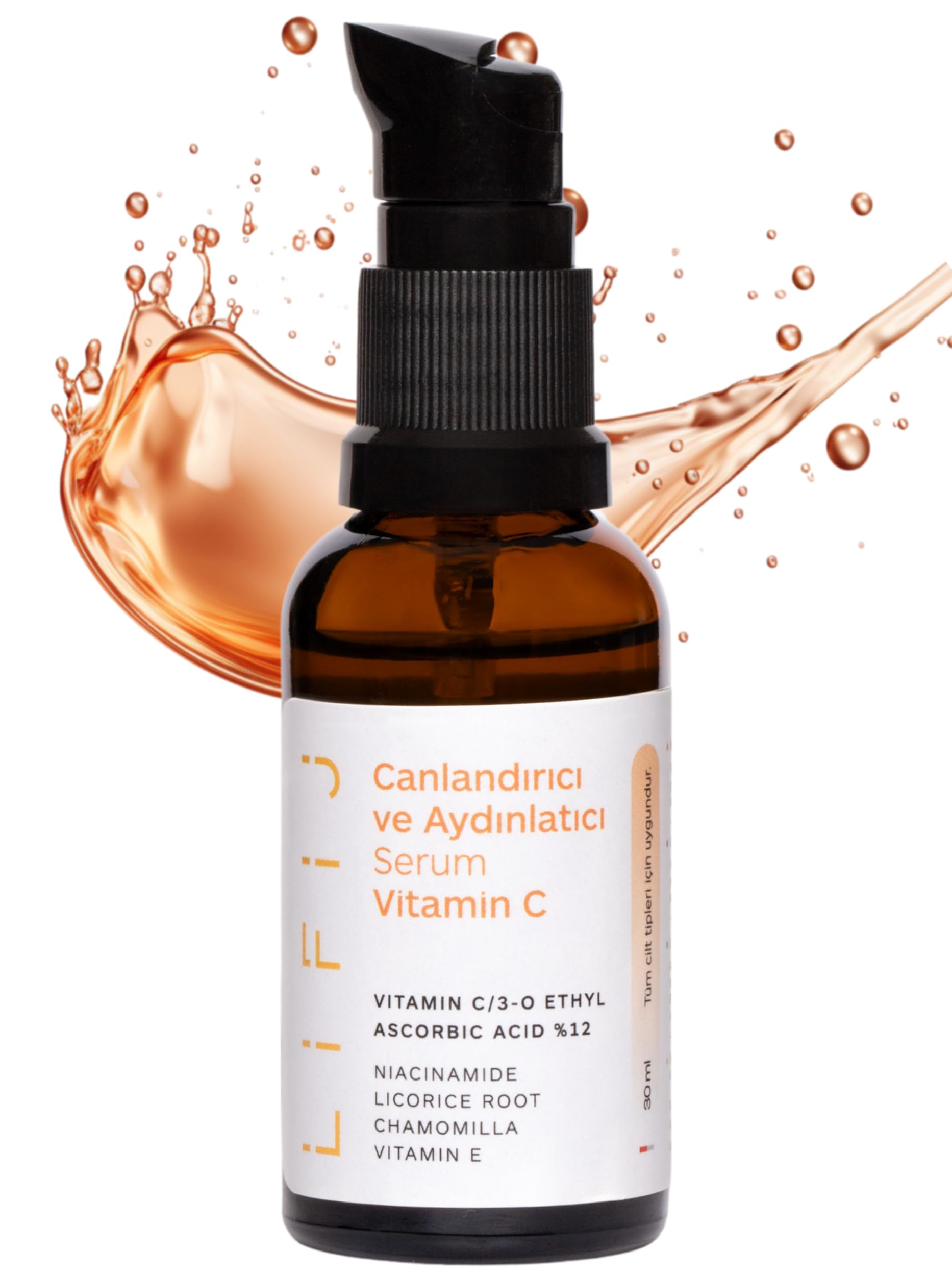 Vitamin C Serum - 12% Pure Revitalizing and Brightening Vitamin C Face Serum, Fast Acting, Anti-aging and Anti-oxidant (30ml)