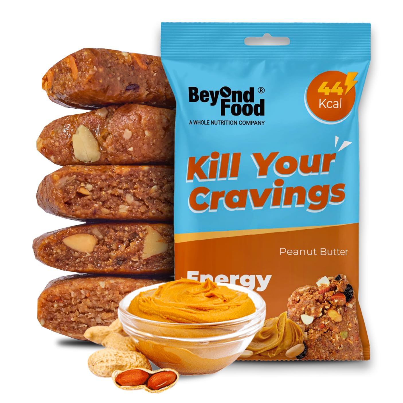 Beyond Food Energy Bites - Breakfast Bars with Oats, Dates, Seeds, & Nuts - Healthy Snack with Dry Fruits, Nuts & Sunflower Seeds - 44 kcal, 100% Natural Ingredients - Peanut Butter - Pack of 12-image-11