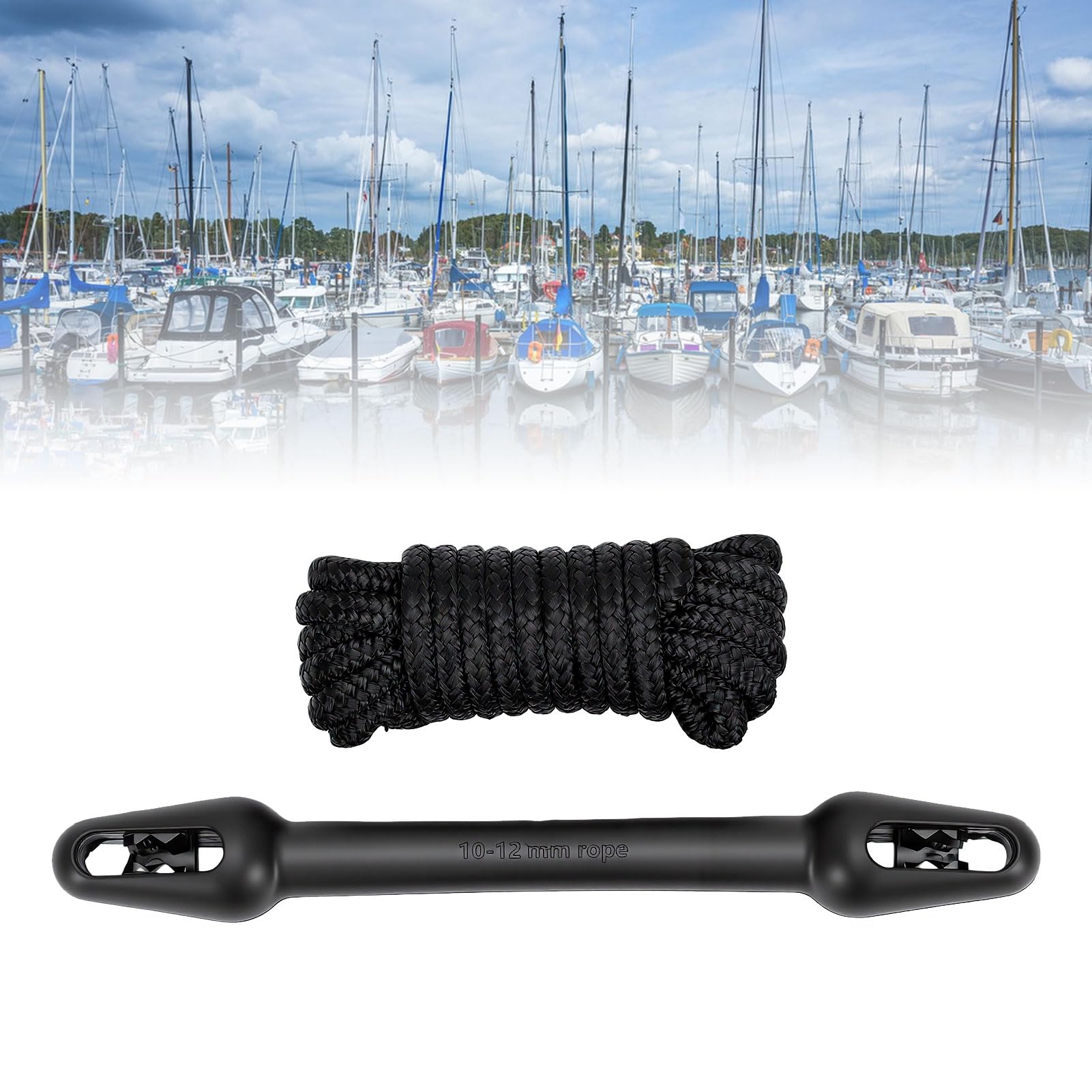 banapoy Ammortizzatore di Ormeggio per Barche per Carichi Pesanti Linea di Ormeggio per Banchine 3/8" a 7/16", Ammortizzatore Marino per Barche Motore a Vela Fino a 20 Piedi