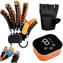 DZKJ Finger and Hand Function Rehabilitation Trainer Robotic Rehab Gloves, Hand Exercisers for Therapy, Generations Hempiplegia Stroke Paralysis Arthriti Patient Physical Left Hand S