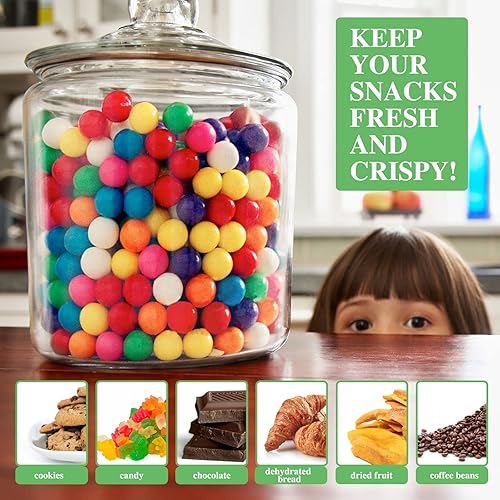 Miniatura 7 de Masthome Soporte para tartas y 2 tarros de almacenamiento de vidrio soporte de exhibición para fiestas de Navidad bodas plato de pastel acrílico