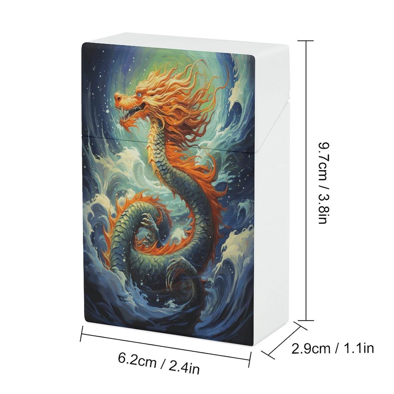 20PCS Chinese Dragon Cigarette Case Hard Shell for Men Women image 2