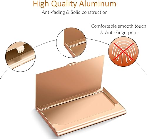 Miniatura 6 de Leinuosen 10 Pack Business Name Card Holder Case Aluminum Business Name Card Carrier Mental Credit Case Wallet Professional Stainless Steel Pocket