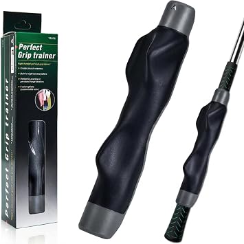 Golf Grip Trainer,Right Hand Golf Club Improve Swing Consistency Gray