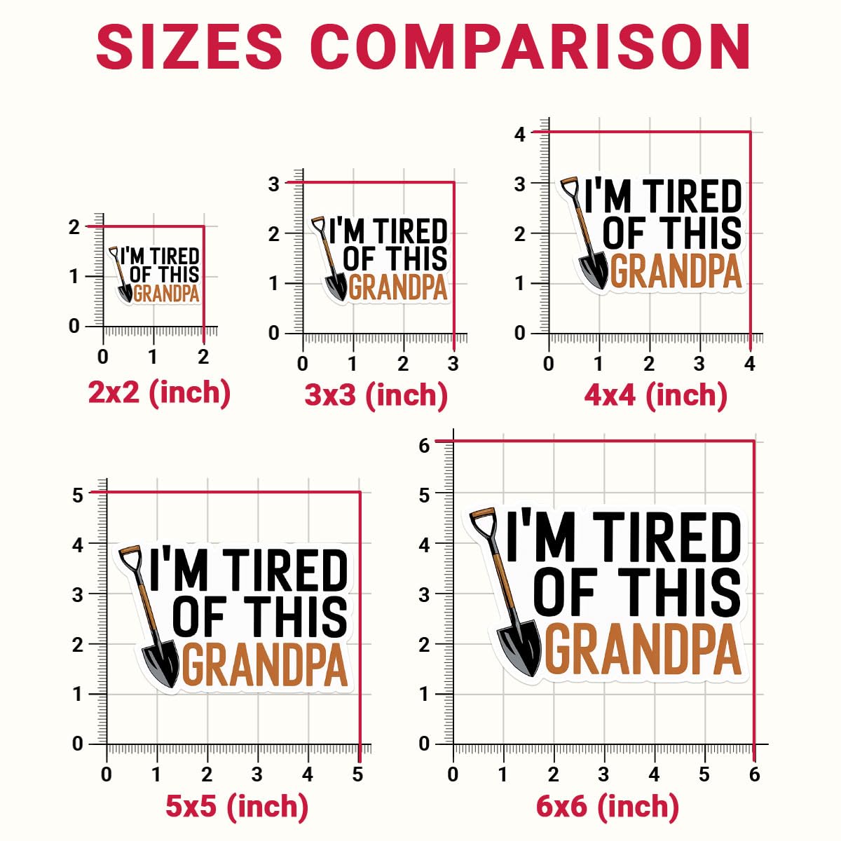 3 szt. 'I'm Tired of This Grandpa' naklejka zabawna łopata dziadek humor prezent dziadek naklejki jestem zmęczony tym dziadkiem naklejki dziadek naklejka na laptopa butelka wody skrzynka narzędziowa