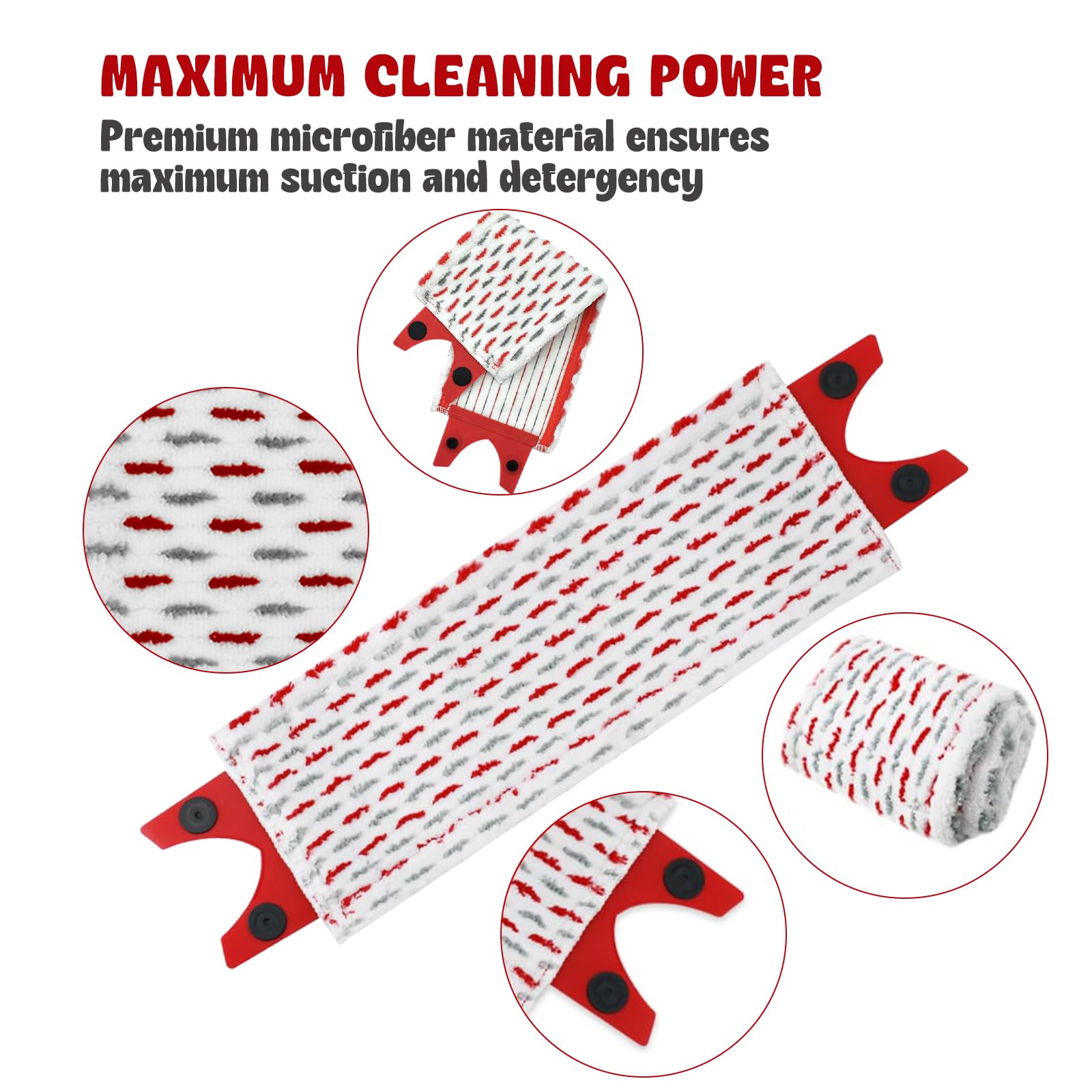 Ricambi Panni Per Mocio Vileda - 6 Pezzi, Microfibra, Lavabili, Compatibili Con Ultramax