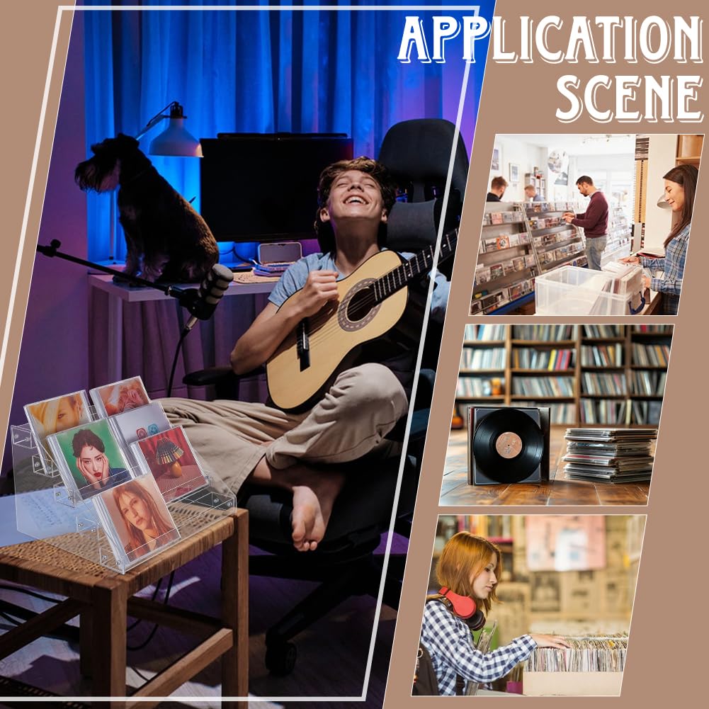 UNICRAFTALE Présentoir à CD en acrylique transparent à 5 niveaux - Peut contenir jusqu'à 32 boîtiers CD standard - 30,5 x 26,4 x 20 cm