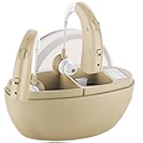 Behind Ear Hearing Aids for Seniors for severe hearing loss with Noise cancelling - Rechargeable OTC Hearing Aid for women & men - Hearing Amplifier for seniors with charging case- Over the ear hearing aids for seniors