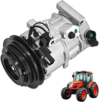 TE16-0023A A/C Compressor Compatible With Kioti Tractor DV9 1GRV 12V T5525-50814 TE160023A T5525-50813