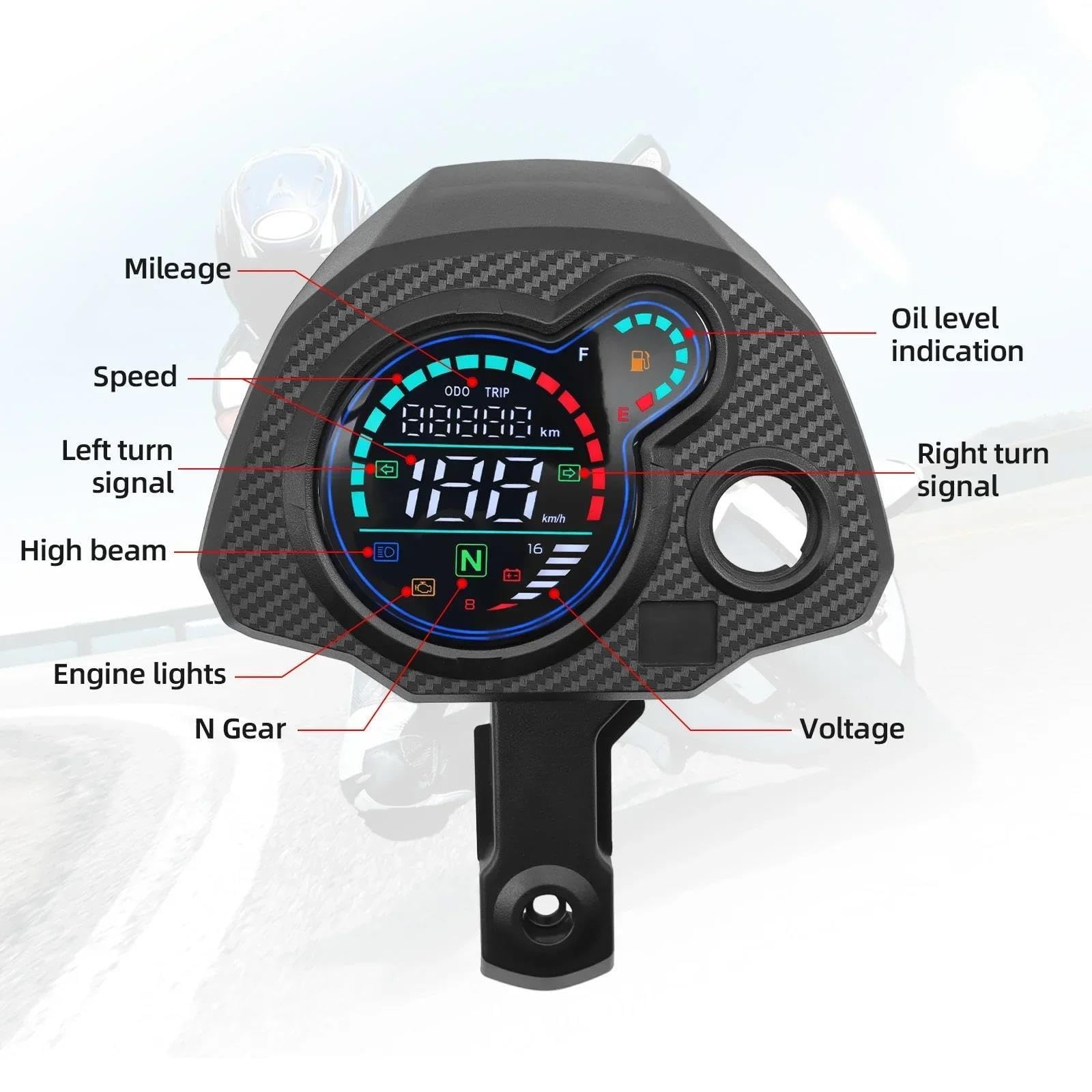 Tacómetro Motocicleta Medidor Digital Para Navi110