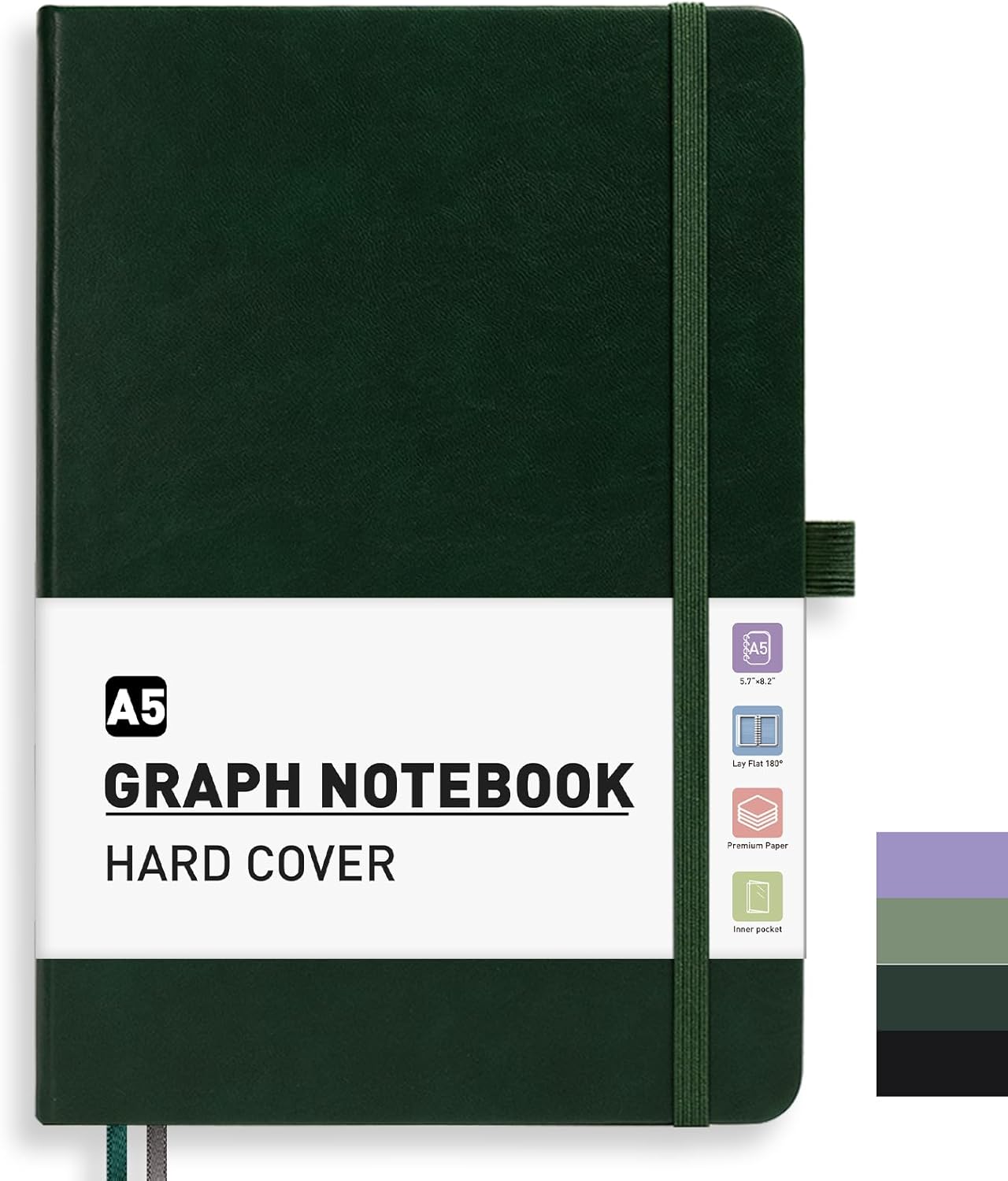 PYNEX A5 Dotgrid Notizbuch - Hardcover Spiralbindung Mit 140 Blatt 100GSM