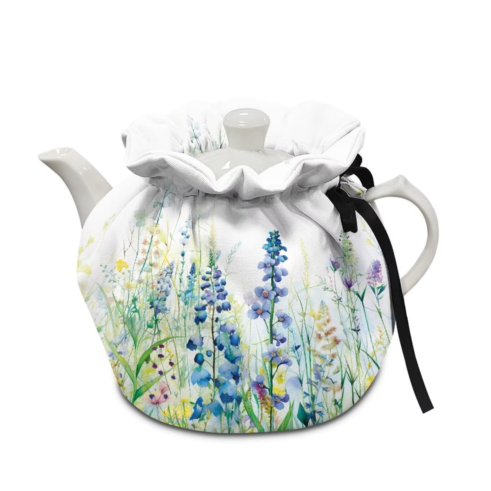 tea cozy tea pot cosy insulated thermal kettle cover breakfast warmer machine washable for teapot for home kitchen decorative blue green floral